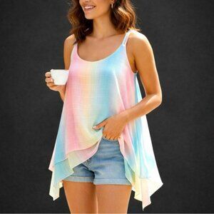 NWT Multi colored Ombre Sleeveless Tank Top Medium